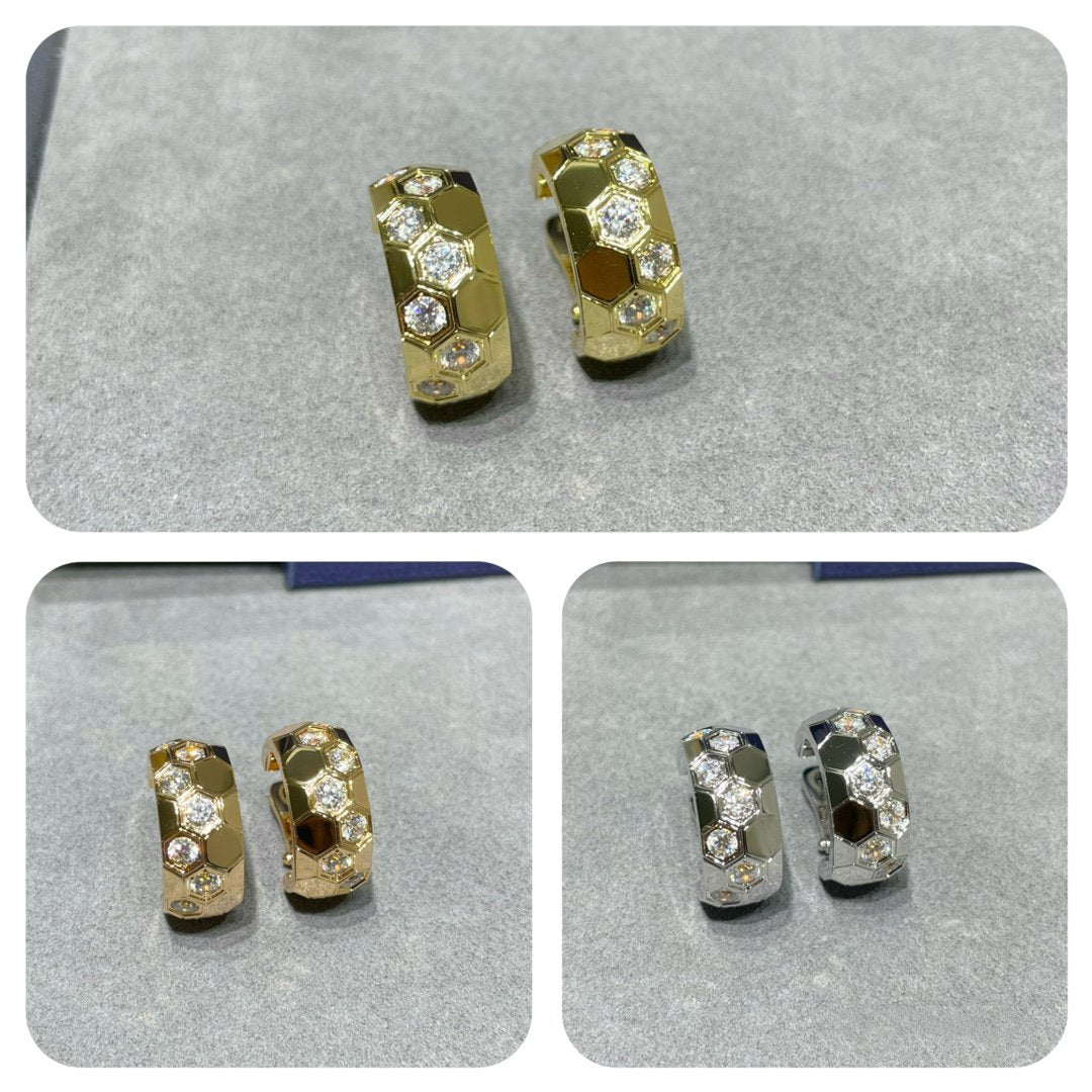 [⭐Maelin]BEE LOVE DIAMOND HOOP EARRINGS