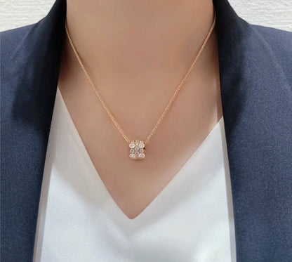 [⭐Maelin]BEE LOVE DIAMOND PAVED 3 ROW NECKLACE