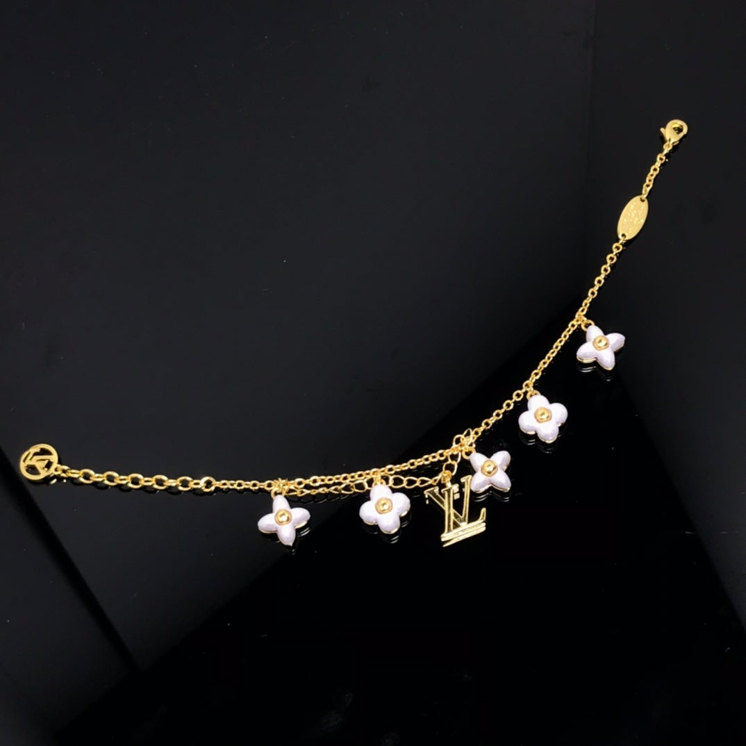 [⭐Maelin]LOGO 6 MOTIF STAR AND SUN GOLD BRACELET