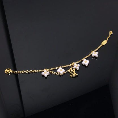 [⭐Maelin]LOGO 6 MOTIF STAR AND SUN GOLD BRACELET