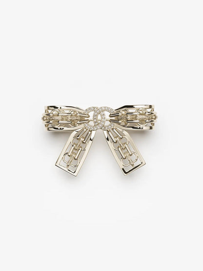 [⭐Maelin]25K Hollow Bow Brooch