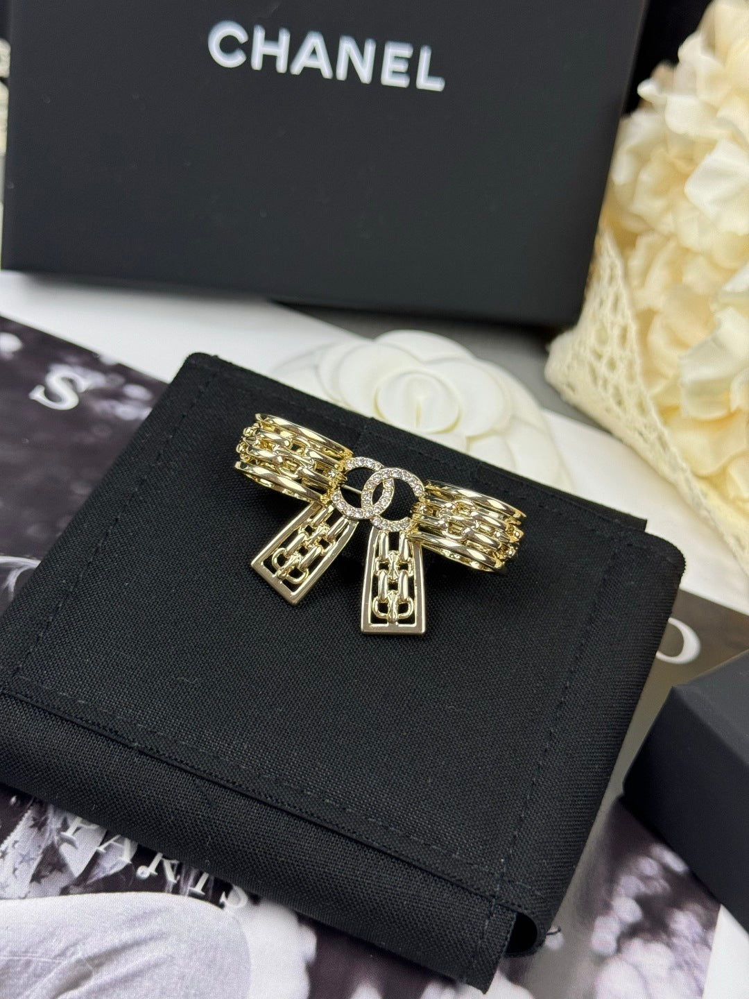 [⭐Maelin]25K Hollow Bow Brooch