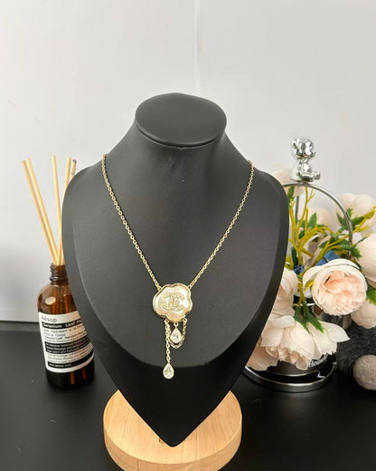 [⭐Maelin]Cloud Pearl Mother-of-Pearl Diamond Chain Pendant Necklace