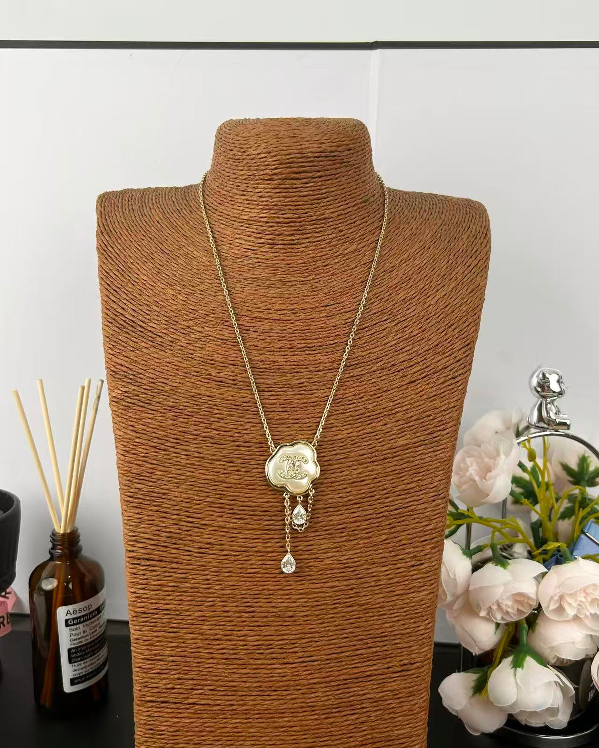 [⭐Maelin]Cloud Pearl Mother-of-Pearl Diamond Chain Pendant Necklace