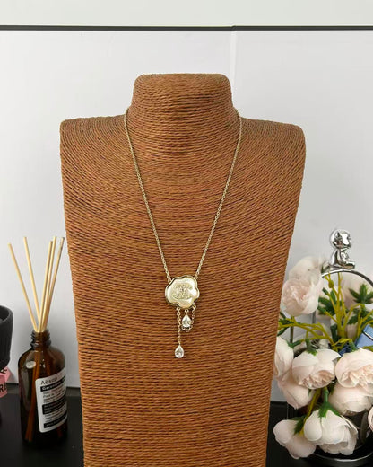 [⭐Maelin]Cloud Pearl Mother-of-Pearl Diamond Chain Pendant Necklace