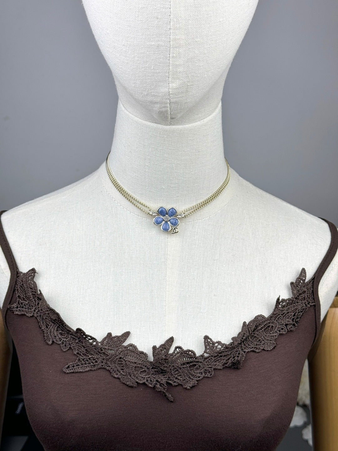 [⭐Maelin]New Blue Floral Double-Layer Necklace