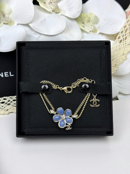 [⭐Maelin]VOLTE New Blue Floral Double-Layer Bracelet