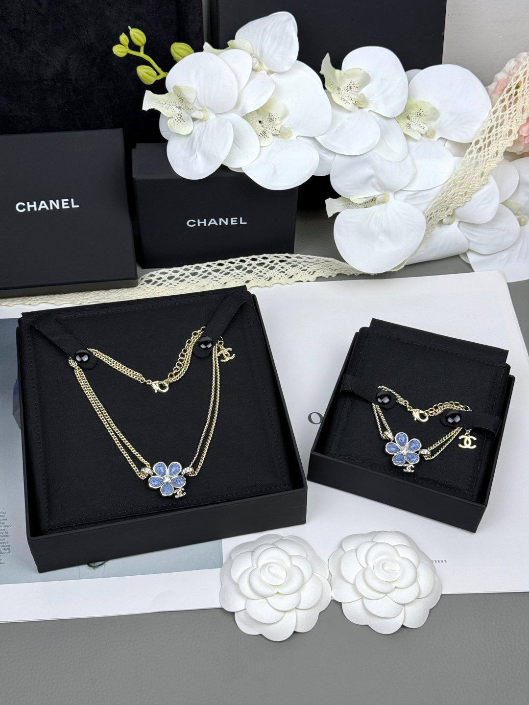 [⭐Maelin]VOLTE New Blue Floral Double-Layer Bracelet