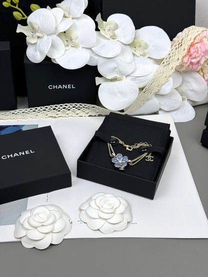 [⭐Maelin]VOLTE New Blue Floral Double-Layer Bracelet