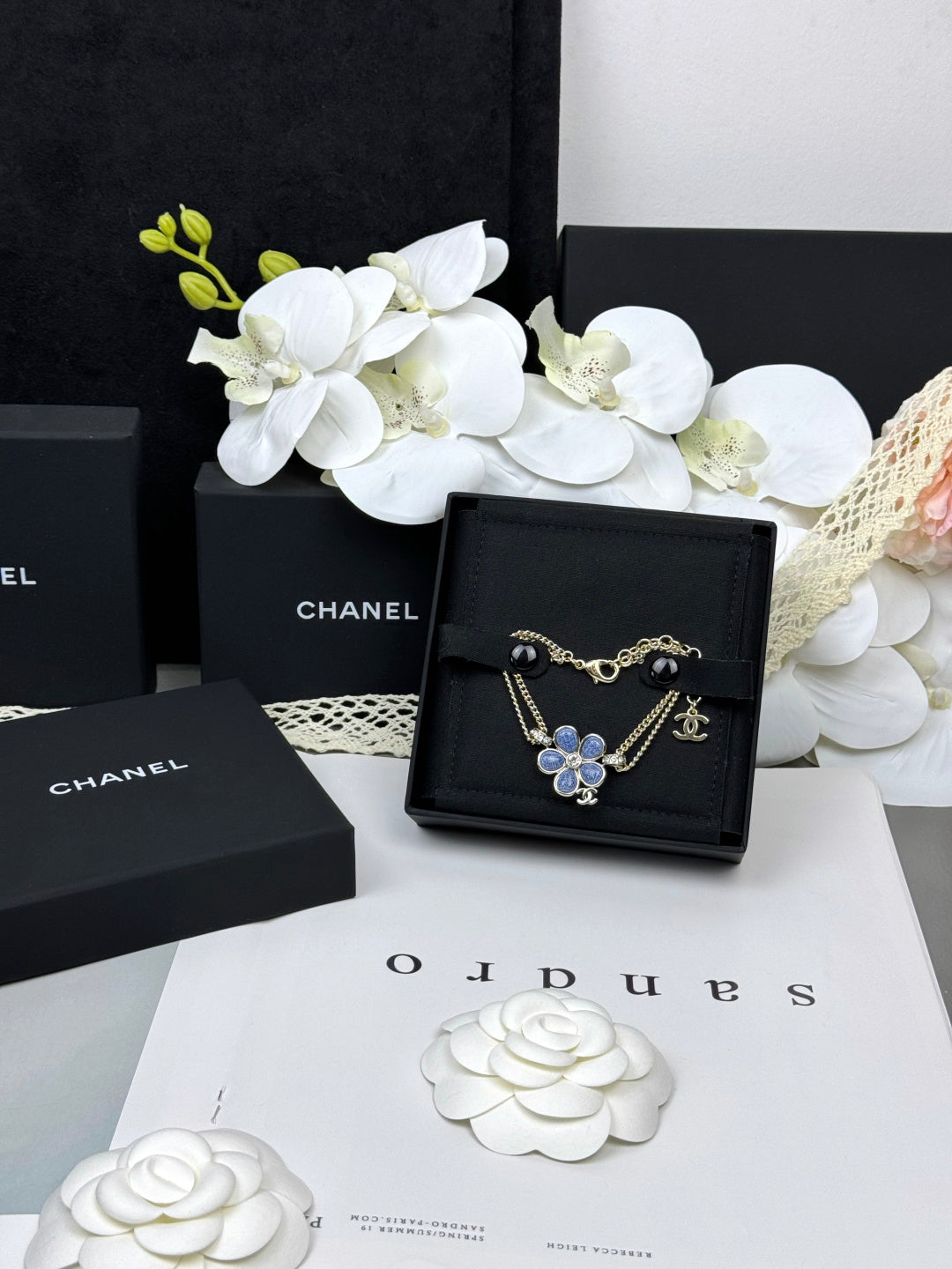 [⭐Maelin]VOLTE New Blue Floral Double-Layer Bracelet