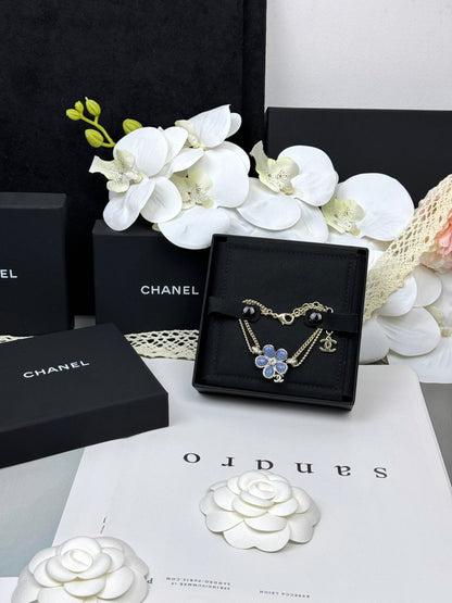 [⭐Maelin]VOLTE New Blue Floral Double-Layer Bracelet