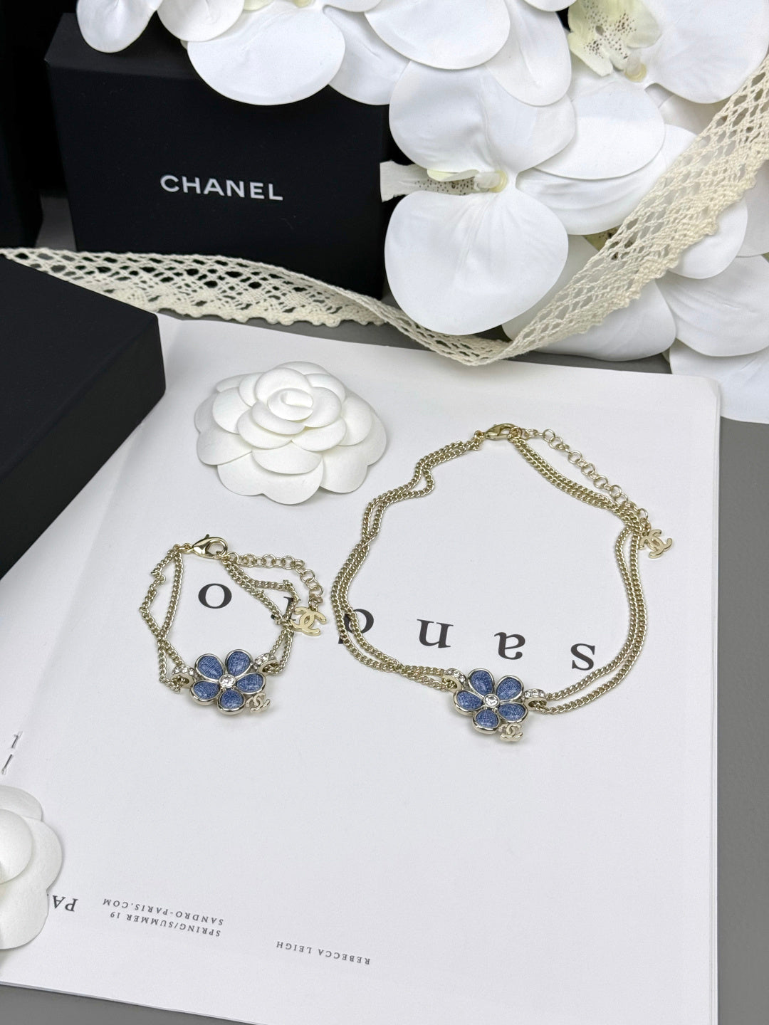 [⭐Maelin]VOLTE New Blue Floral Double-Layer Bracelet