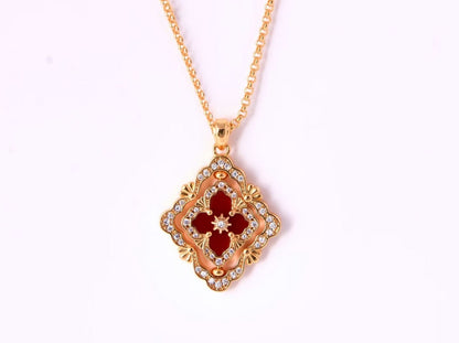 [⭐Maelin] B.C.L ENAMEL ROTATING SINGLE-DIAMOND NECKLACE（Various colors）