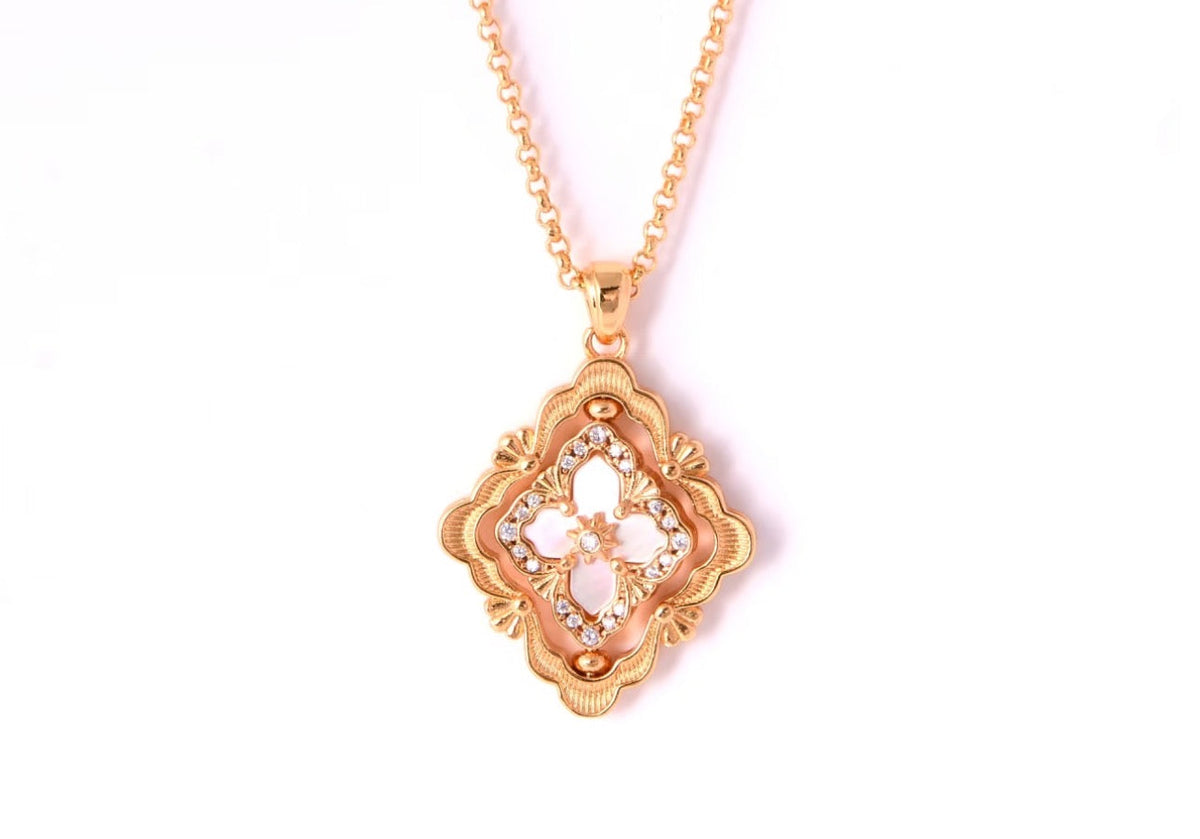 [⭐Maelin] B.C.L ENAMEL ROTATING SINGLE-DIAMOND NECKLACE（Various colors）