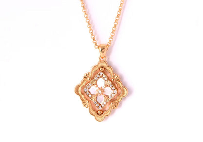 [⭐Maelin] B.C.L ENAMEL ROTATING SINGLE-DIAMOND NECKLACE（Various colors）