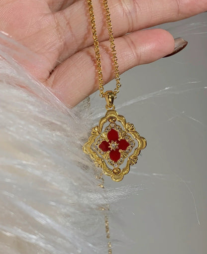 [⭐Maelin] B.C.L ENAMEL ROTATING SINGLE-DIAMOND NECKLACE（Various colors）