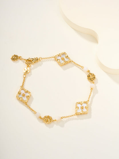 [⭐Maelin]B.C.L ENAMELED Three-Flower Bracelet（Trumpet)