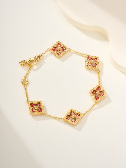 [⭐Maelin]B.C.L ENAMELED Five-Flower Bracelet（Various Colors)