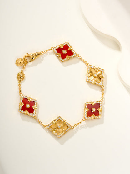 [⭐Maelin]B.C.L ENAMELED Five-Flower Bracelet（Various Colors) BIG SIZE