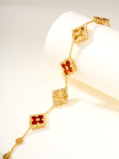 [⭐Maelin]B.C.L ENAMELED Five-Flower Bracelet（Various Colors) BIG SIZE
