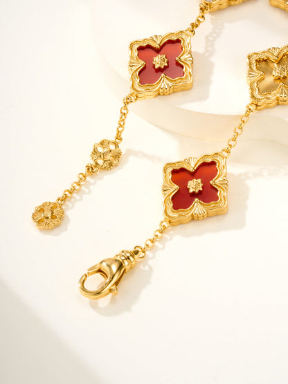 [⭐Maelin]B.C.L ENAMELED Five-Flower Bracelet（Various Colors) BIG SIZE