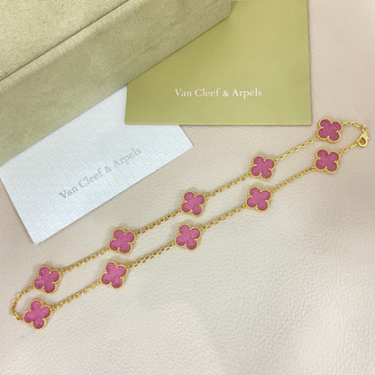 [⭐Maelin]CLOVER 10 MOTIFS  NEW BUBBLE PINK ENAMEL