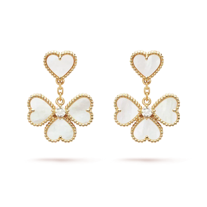 [⭐Maelin]CLOVER SWEET WHITE MOP EARRINGS