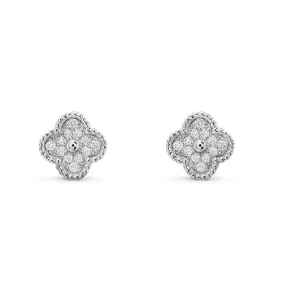 [⭐Maelin]CLOVER MINI DIAMOND STUD EARRINGS