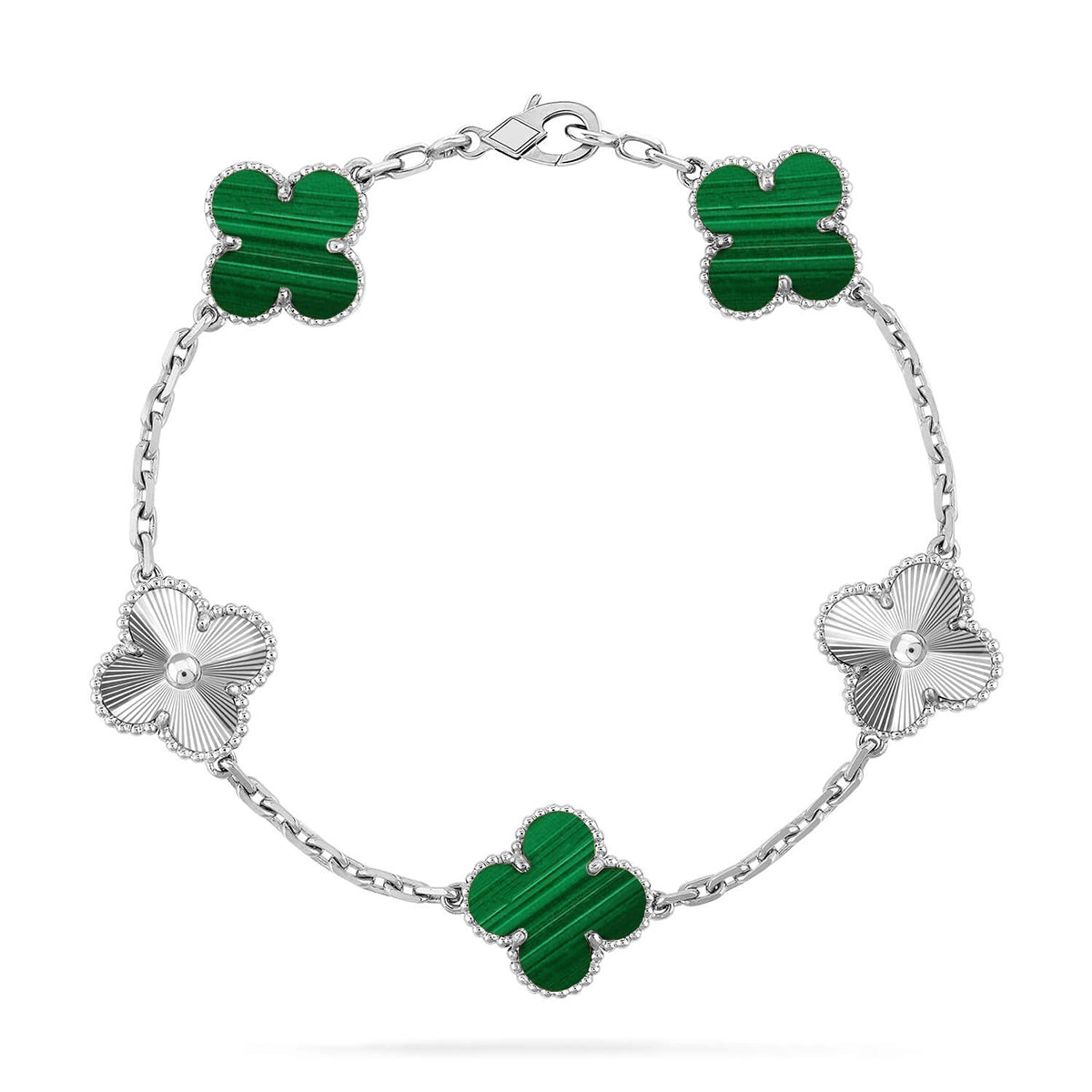 [⭐Maelin] CLOVER 5 MOTIF MALACHITE BRACELET COLLECTION
