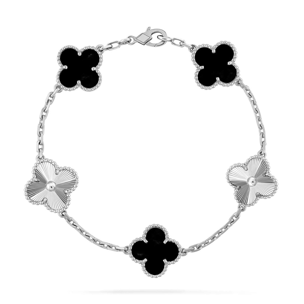 [⭐Maelin] CLOVER 5 MOTIF ONYXS BRACELET COLLECTION