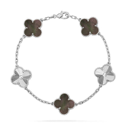 [⭐Maelin] CLOVER 5 MOTIF GRAY MOP BRACELET COLLECTION