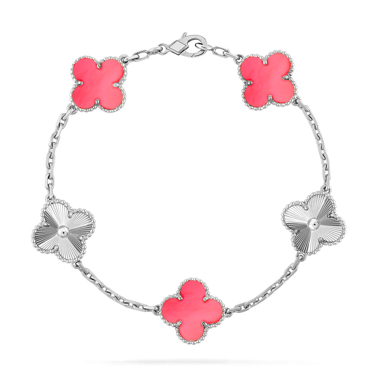 [⭐Maelin] CLOVER 5 MOTIFS  PINK MOP BRACELET COLLECTION