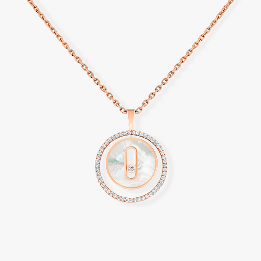 [⭐Maelin]Demo MOVE 1 DIAMOND WHITE MOTHER OF PEARL PINK GOLD DIAMOND NECKLACE