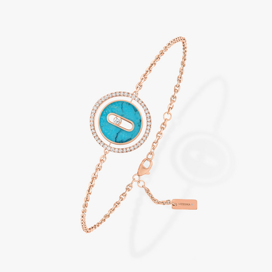 [⭐Maelin]Demo MOVE TURQUOISE PINK GOLD DIAMOND BRACELET