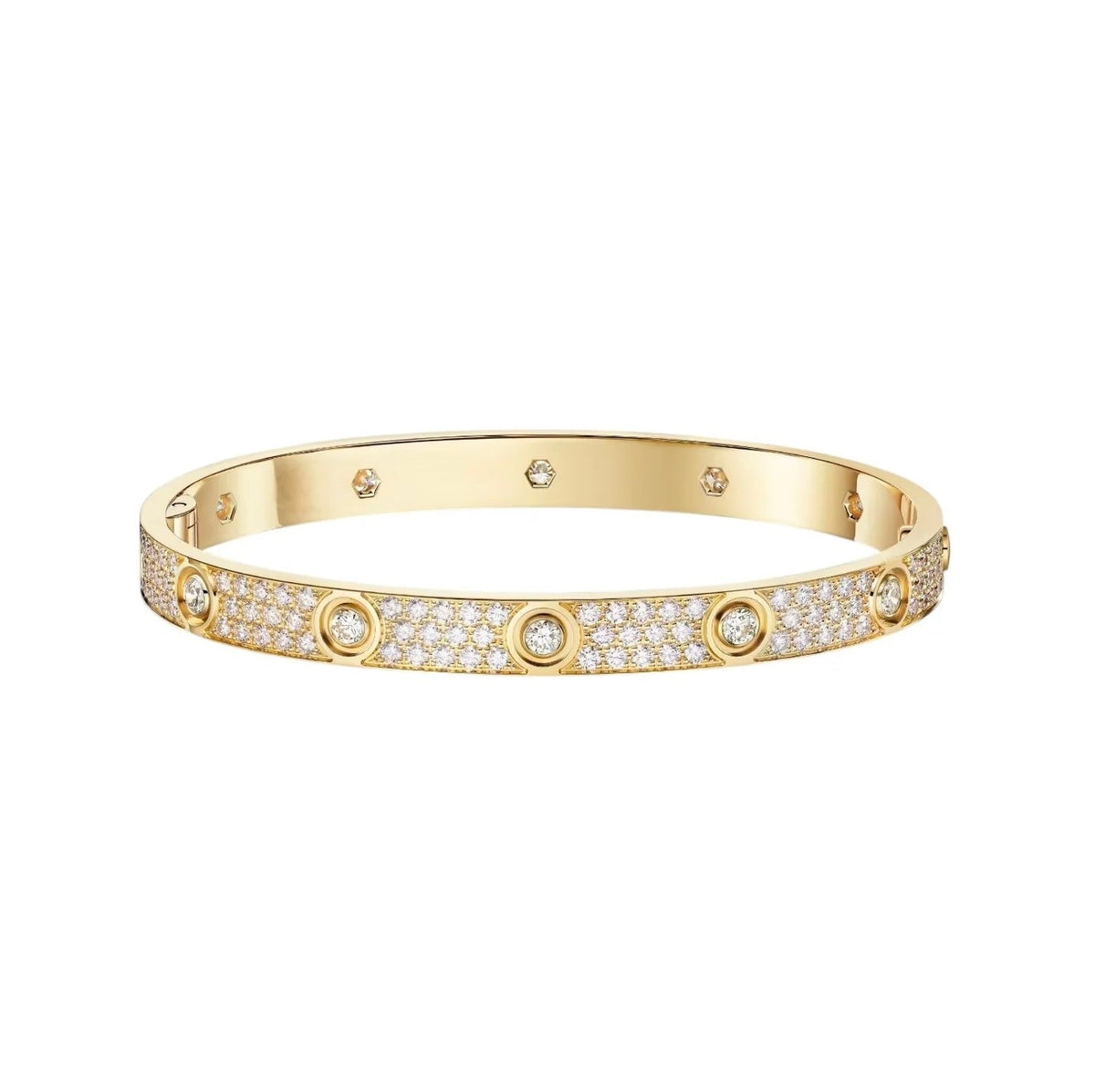 [⭐Maelin]LOVE BRACELET 6.1MM DIAMOND-PAVED 10 BIG DIAMONDS