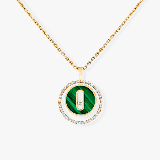 [⭐Maelin]Demo MOVE 1 DIAMOND MALACHITE GOLD DIAMOND NECKLACE