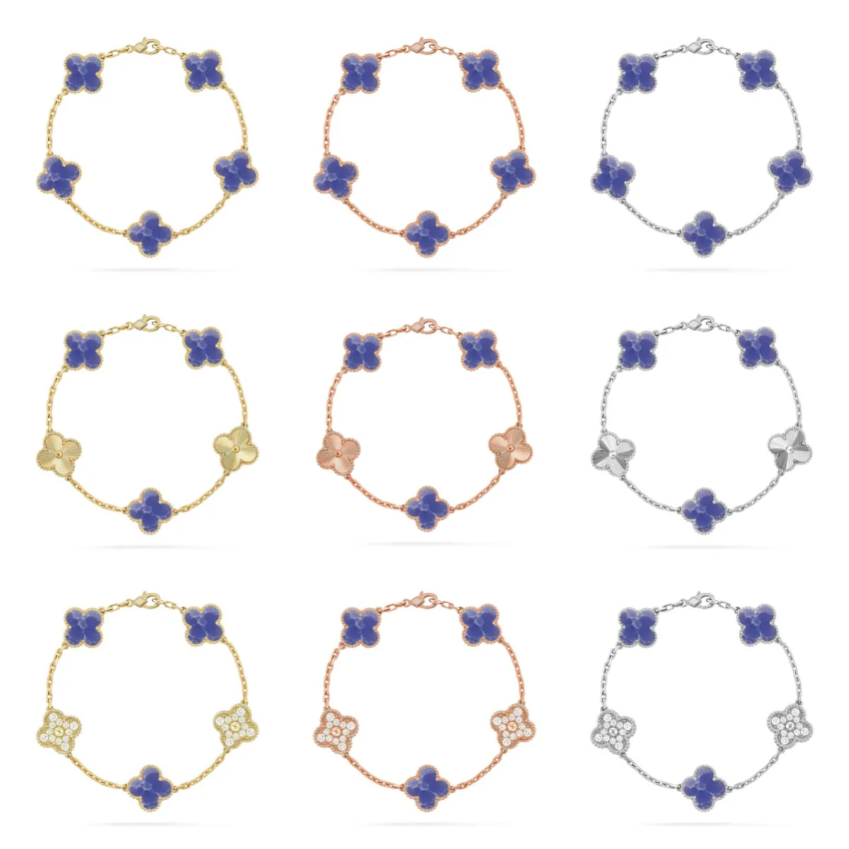 [⭐Maelin]CLOVER 5 MOTIF BLUE VEINS BRACELET COLLECTION