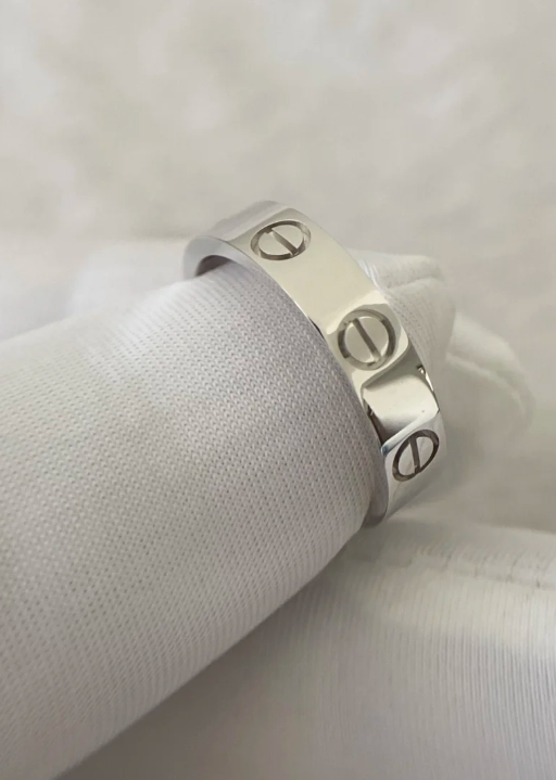 [⭐Maelin]LOVE RING 4MM 1 DIAMOND SILVER