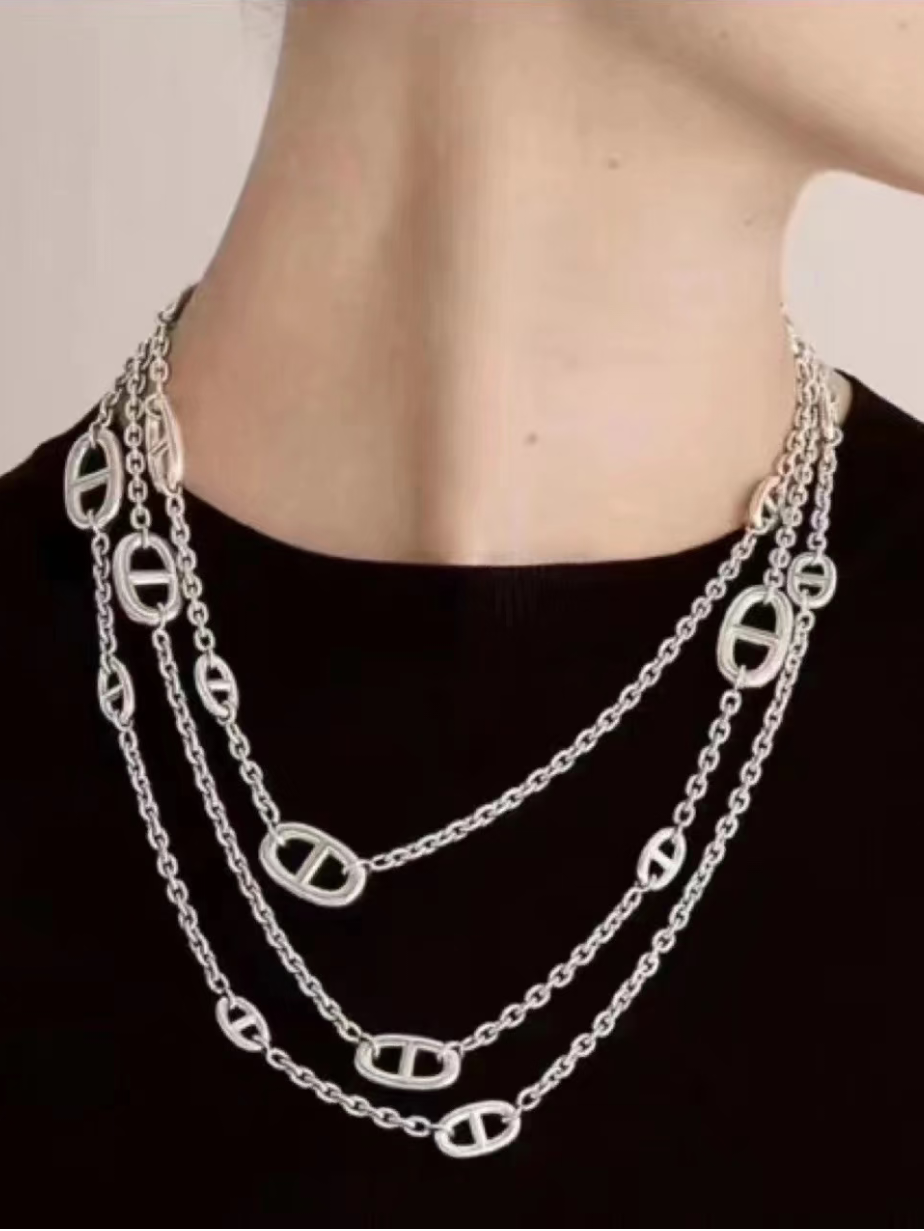 [⭐Maelin]Classic Silver Sweater Chain