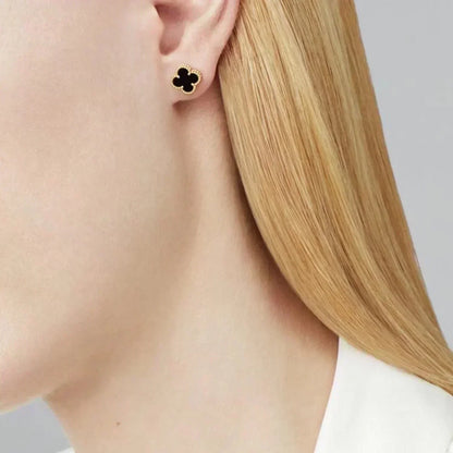 [⭐Maelin]CLOVER MINI 9.5MM BLACK MOP EARRINGS
