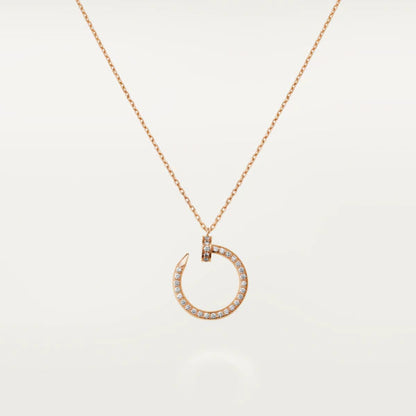 [⭐Maelin]JUSTE NECKLACE PINK GOLD DIAMONDS