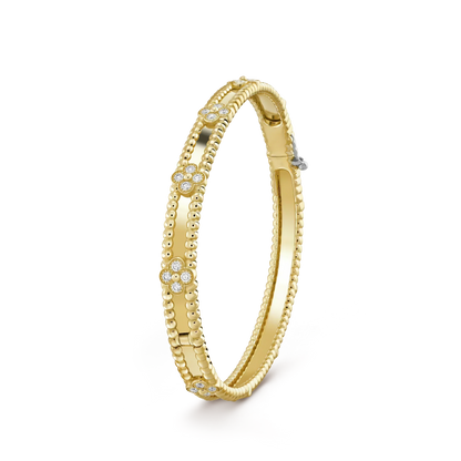[⭐Maelin]CLOVER BRACELET 4MM DIAMONDS