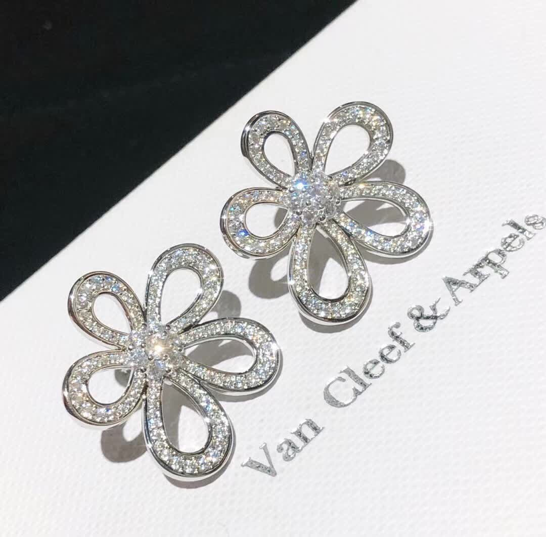 [⭐Maelin]FLOWERLACE EARRINGS FULL DIAMONDS
