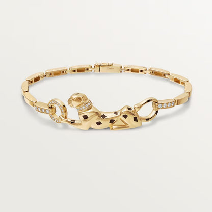 [⭐Maelin]PANTHERE HALF DIAMOND ON CHAIN BRACELET