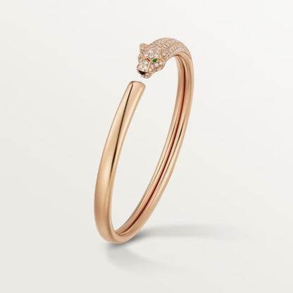 [⭐Maelin]PANTHERE HALF DIAMOND OPEN BRACELET
