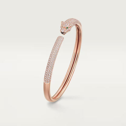 [⭐Maelin]PANTHERE FULL DIAMOND OPEN BRACELET