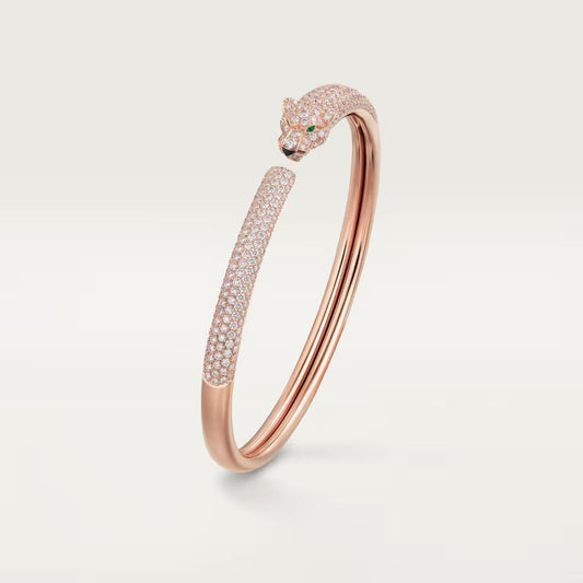 [⭐Maelin]PANTHERE FULL DIAMOND OPEN BRACELET