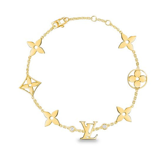 [⭐Maelin]STAR AND SUN 7 MOTIFS GOLD BRACELET