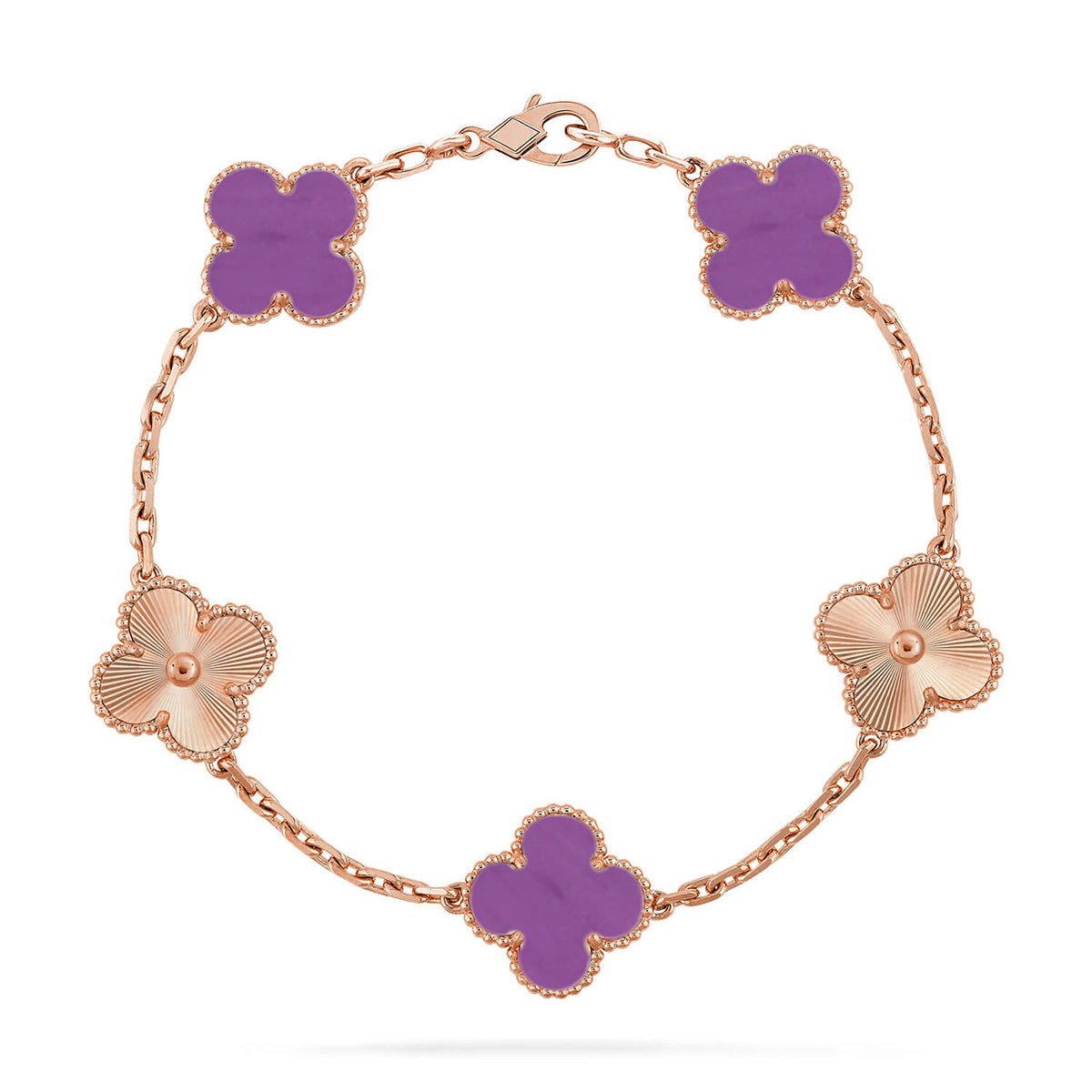 [⭐Maelin] CLOVER 5 MOTIF VIOLET BRACELET COLLECTION