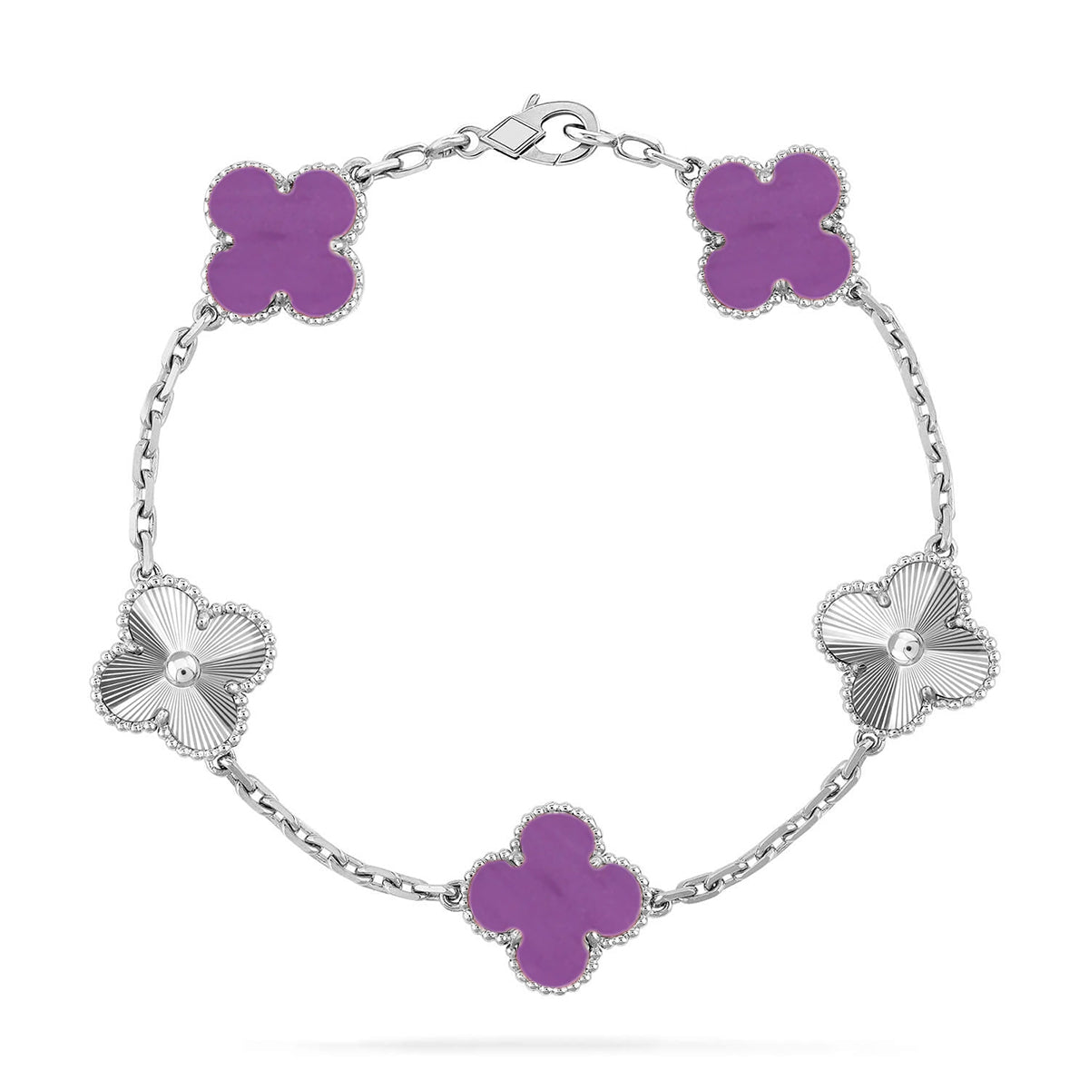 [⭐Maelin] CLOVER 5 MOTIF VIOLET BRACELET COLLECTION